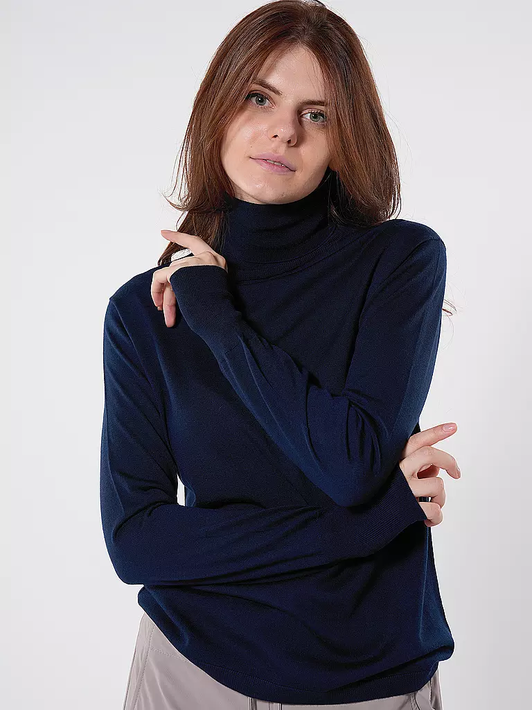 ASPESI Rollkragenpullover  dunkelblau
