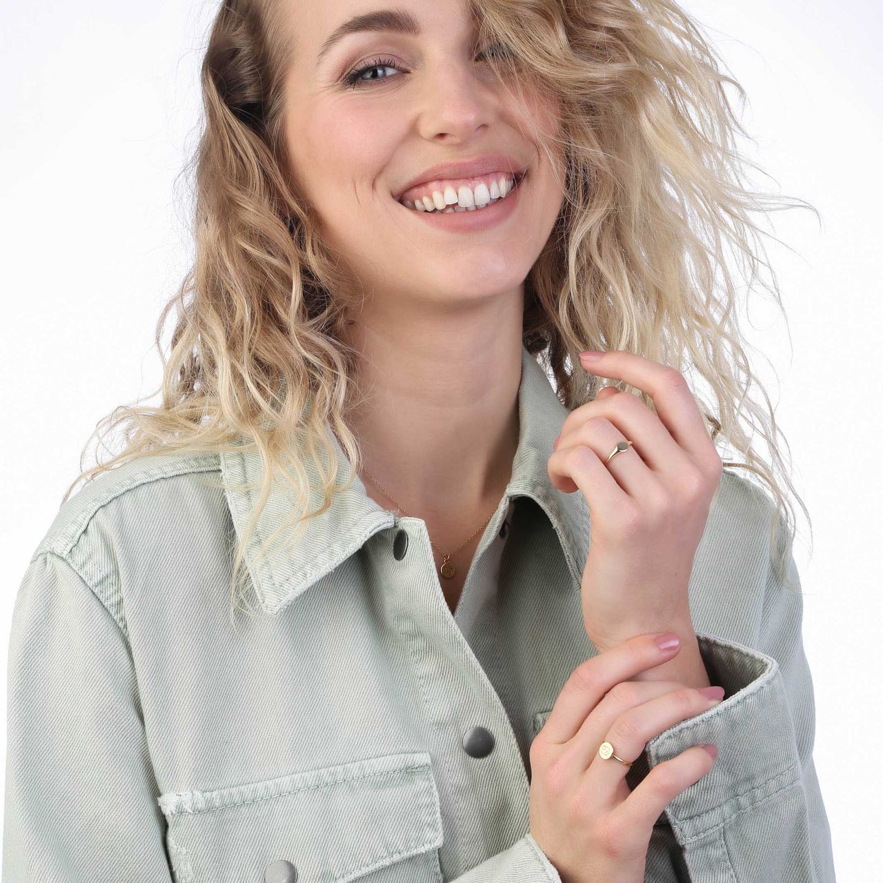 Zilveren ring disc gold sterrenbeeld