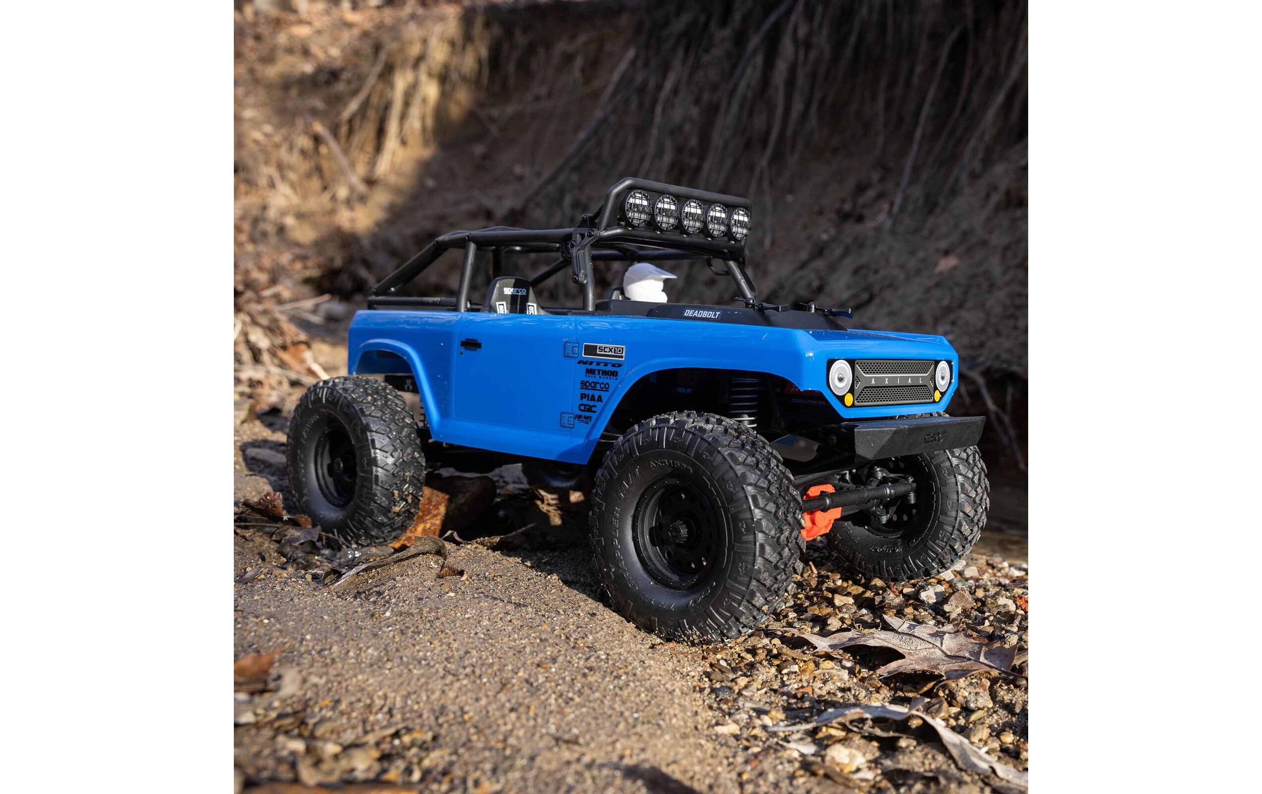 Scale Crawler SCX10 II Deadbolt, Blau ARTR, 1:10<br>Rock Crawler auf bewährtem SCX10 II Chassis mit Spektrum Technik