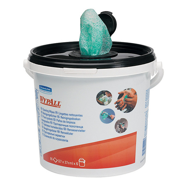Lingettes mains et outils Wypall, seau de 90