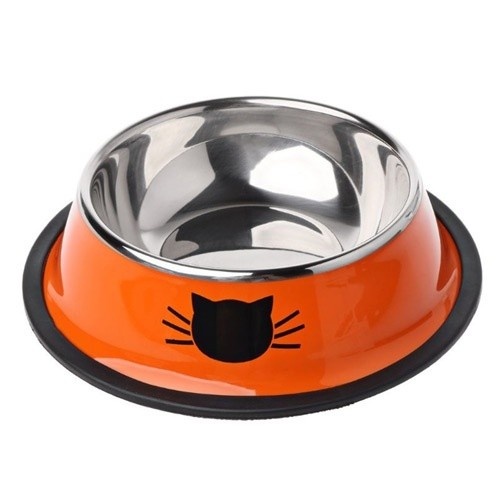 Alimentador de aço MyPetCare, laranja