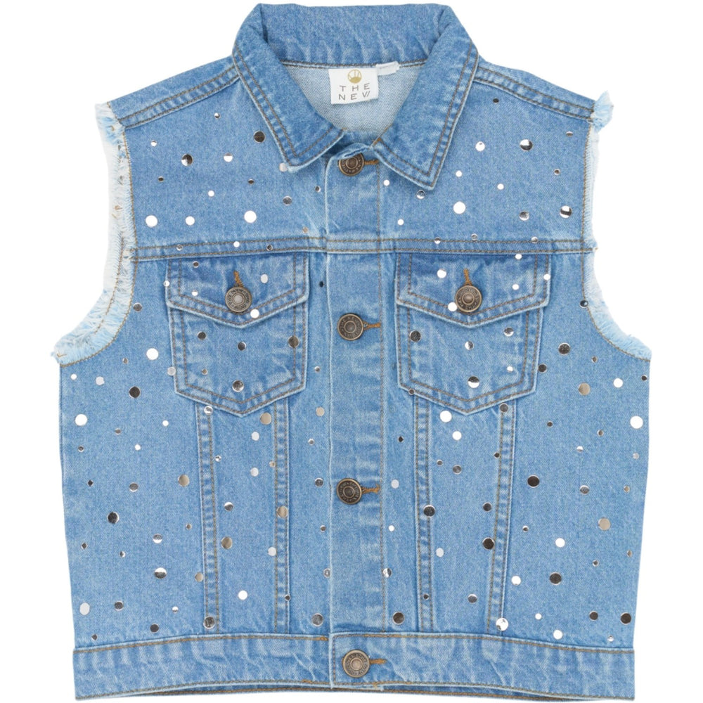 Køb The New Light Blue Denim Tnromina Denim Vest