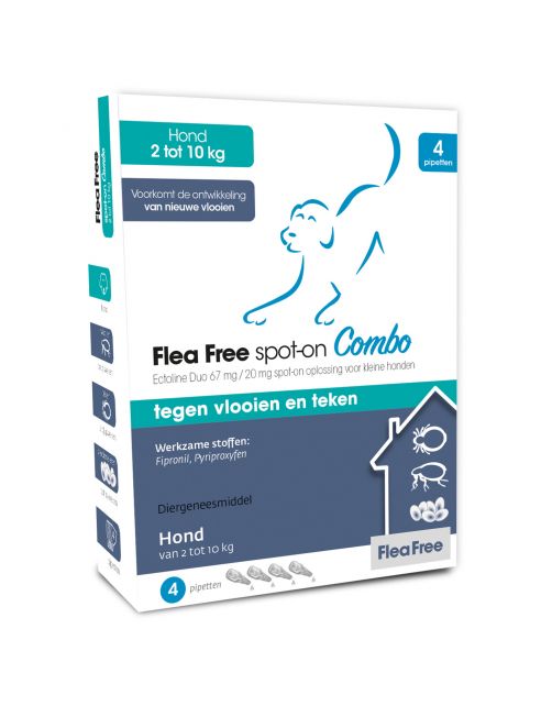 Flea Free Spot-On Combo Hond Small - Anti vlooien en tekenmiddel
