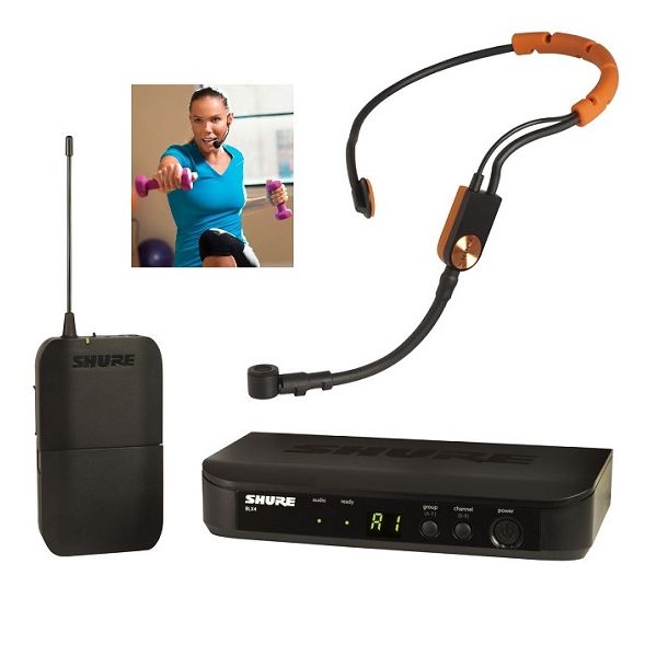 Shure Conjunto Bodypack S/ fios e Microfone Headset BLX14E/SM31H8E