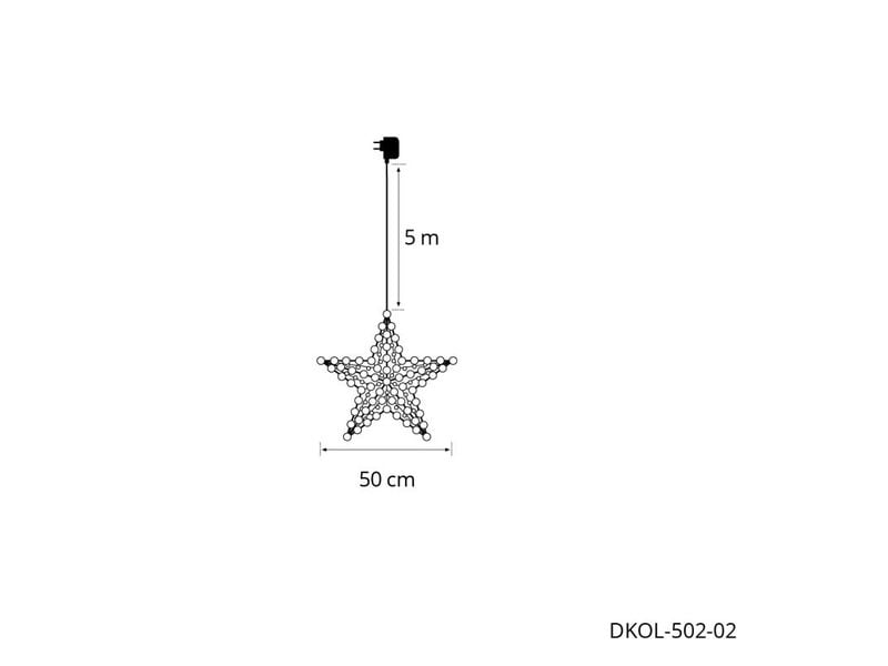 STT Glamour hanging star, 50 Warmweiss LED Dekoration