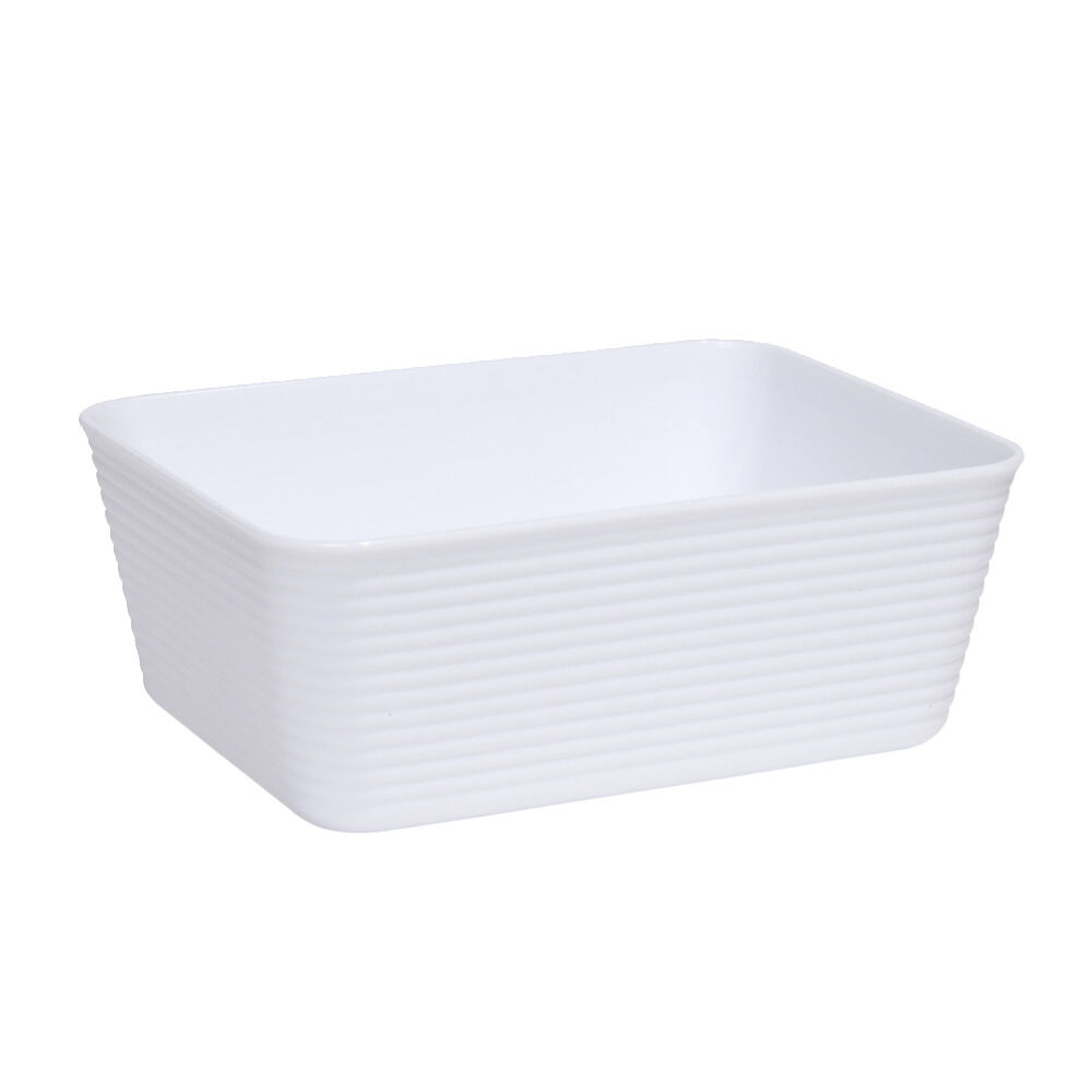 Panière de rangement x2 plastique 16,8x12,5xH6,5cm (3 modèles)