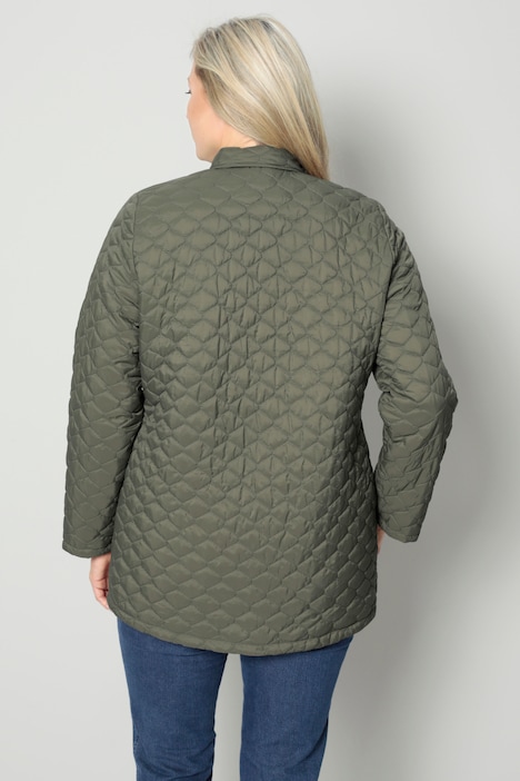 Steppjacke, Straight Fit, Hemdkragen, Langarm