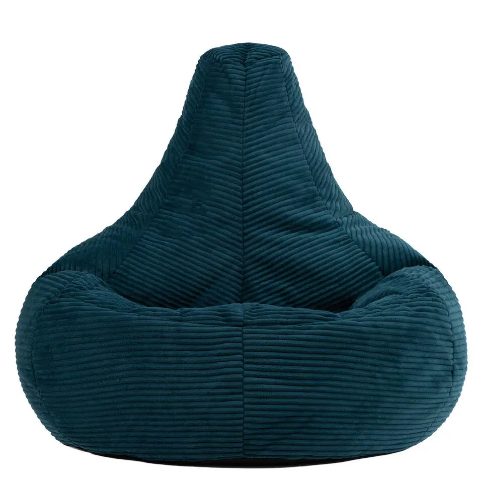 Set van 2 icon Zitzak Dalton - Corduroy Zitzak Volwassenen - Blauwgroen