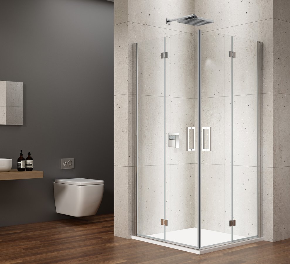 Gelco Loro douchecabine met vouwdeuren 80x80cm chroom