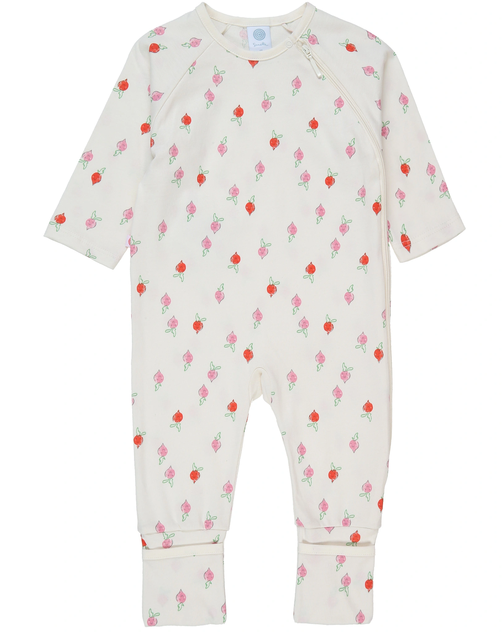 Langarm-Strampler LET'S GROW TOGETHER in beige