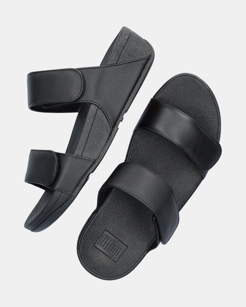 Fitflop Lulu Leather Slippers  - zwart