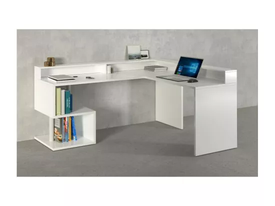 Bureau d'angle 160-180x 60 design moderne professionnel STEVE