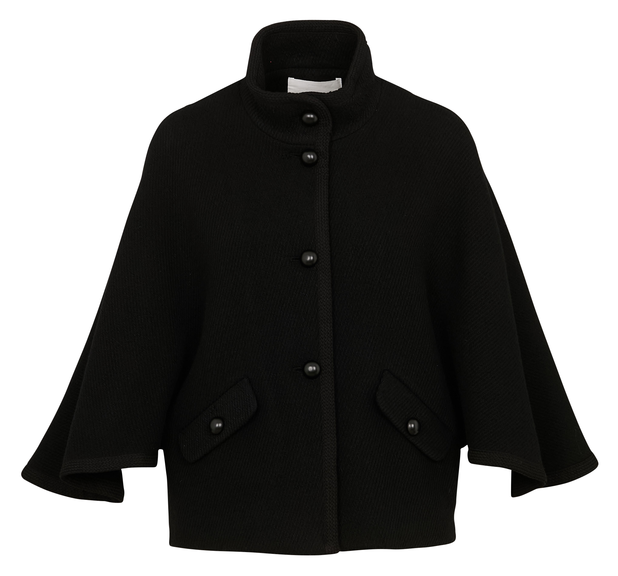 VILLY - Cape ample col montant | Noir