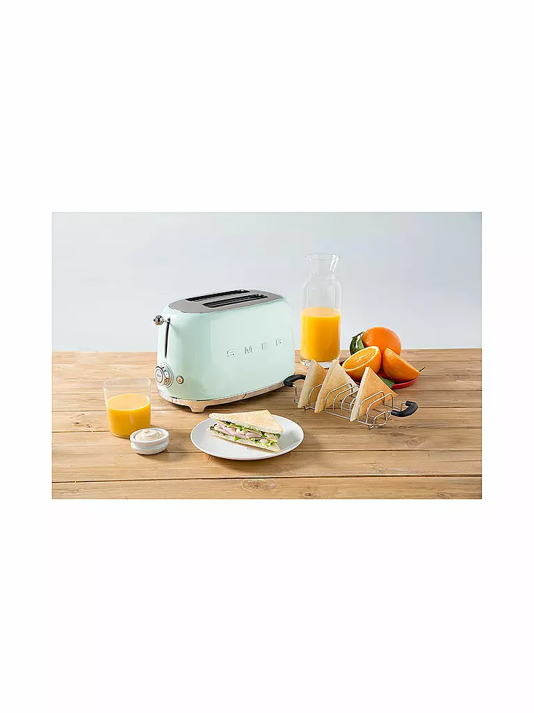 SMEG 2 Schlitz Toaster 50‘s Retro Style Pastellgrün TSF01PGEU hellgrün