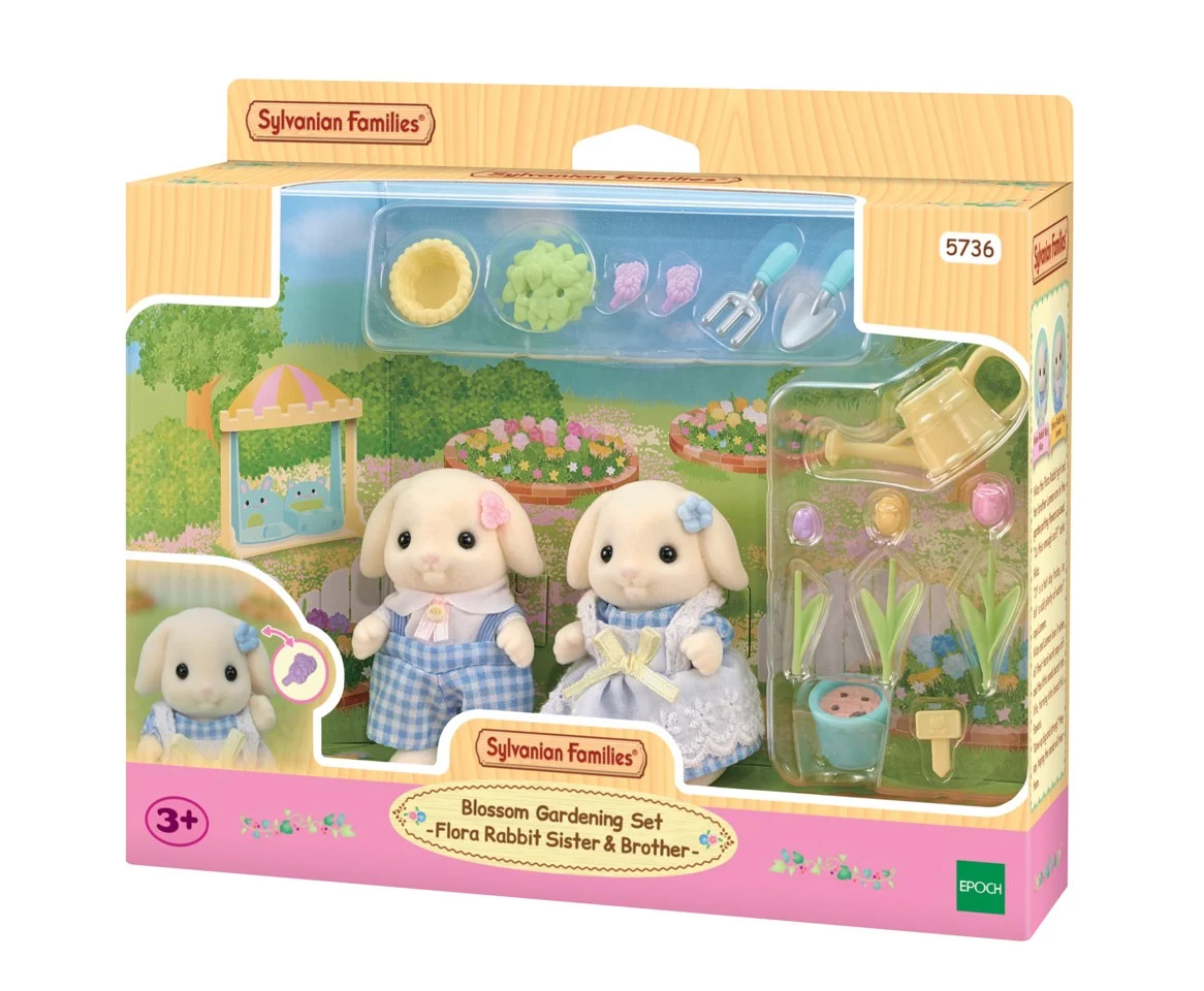Sylvanian Families - Blomsterhavesæt - Flora Kanin Bror & Søster (5736)