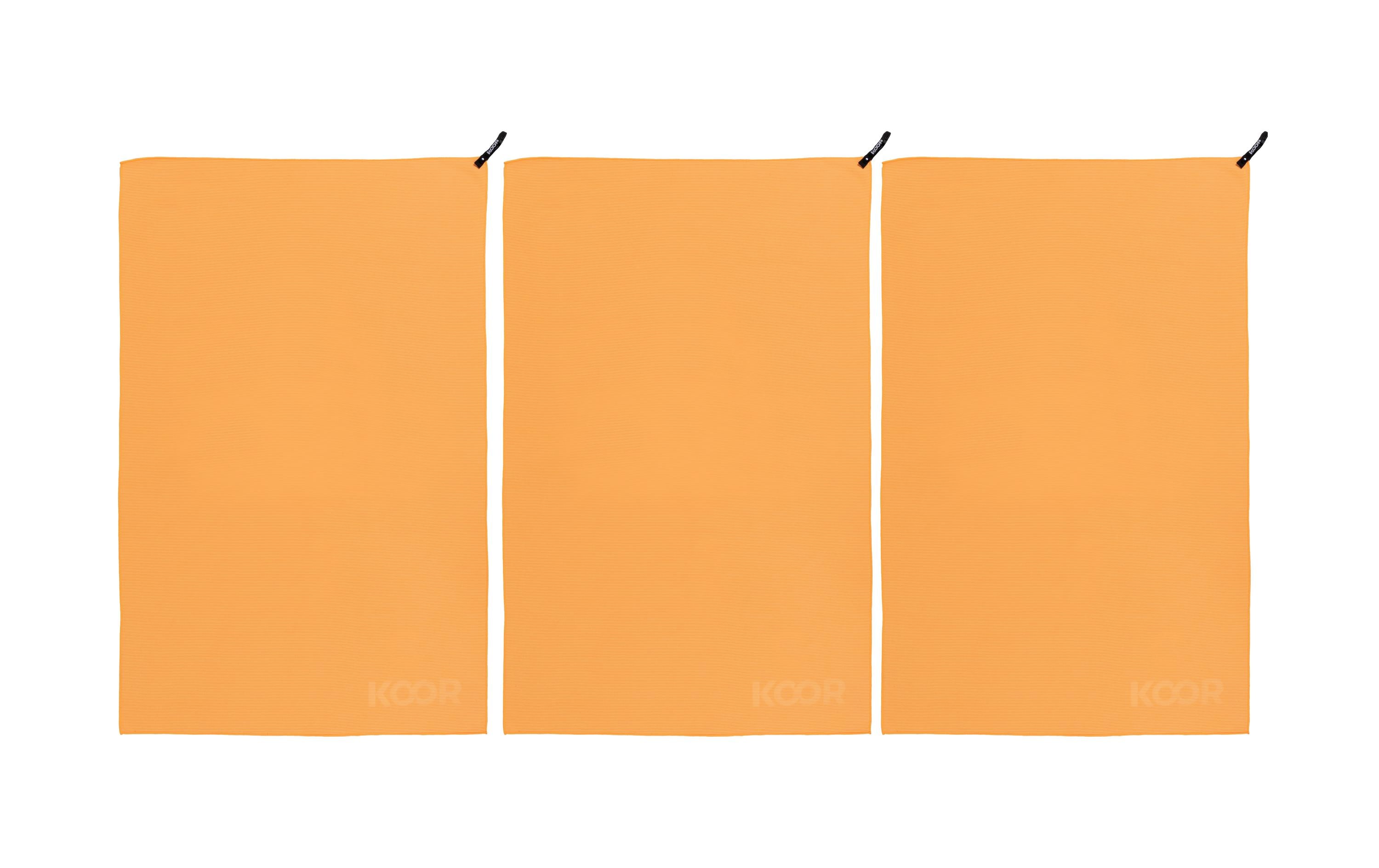 Badetuch Silva Onda Arancia 3er-Pack L 80 x 130 cmOutdoor-Badetücher mit Silber-Ionen Veredelung