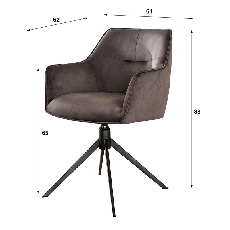 Draaistoel Dune Gemêleerd Taupe