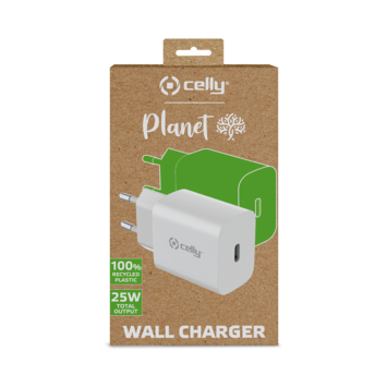 Celly Planet oplader adapter USB-C 25W