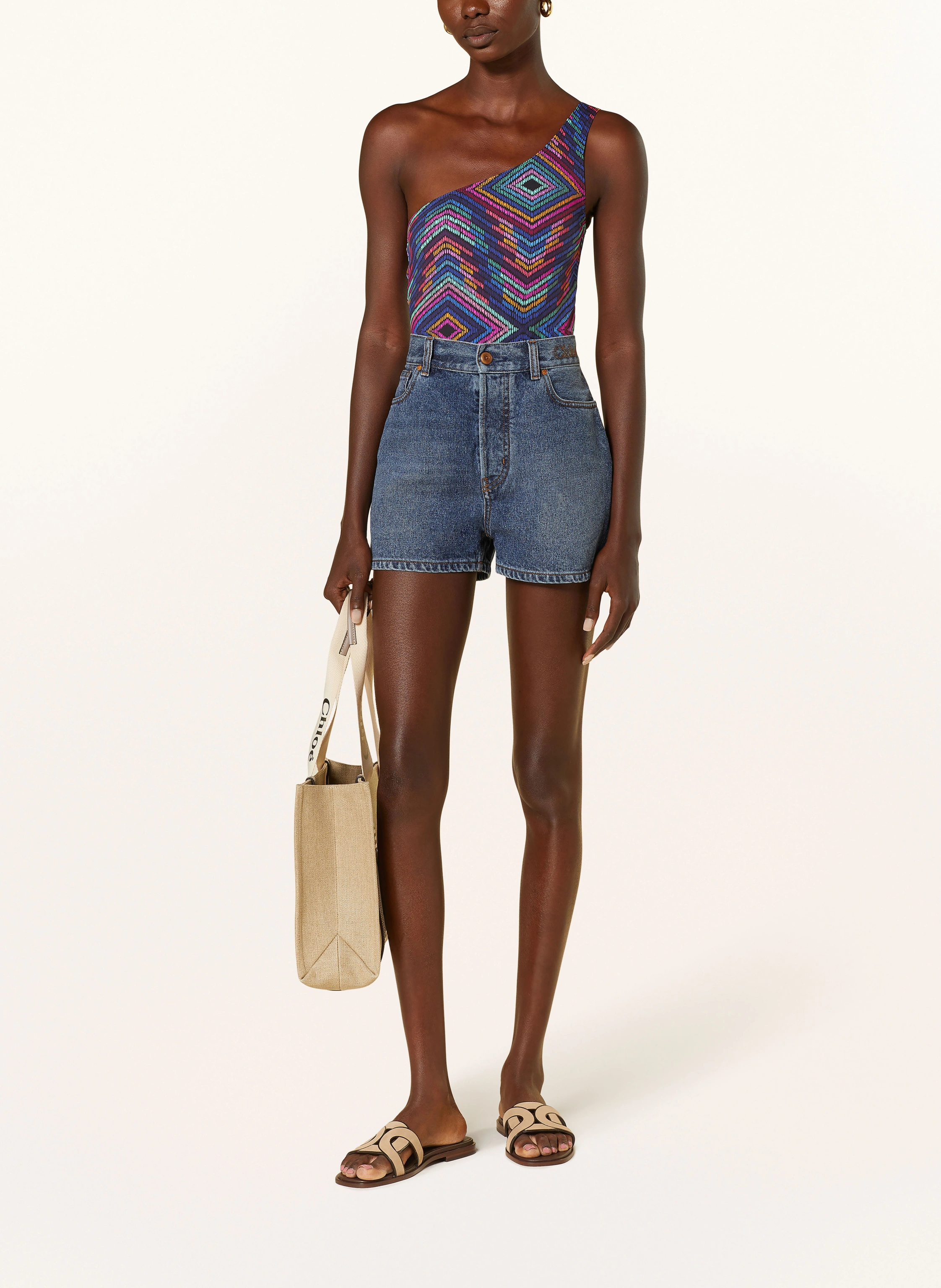 ERES One-Shoulder-Badeanzug MULTICOLORE