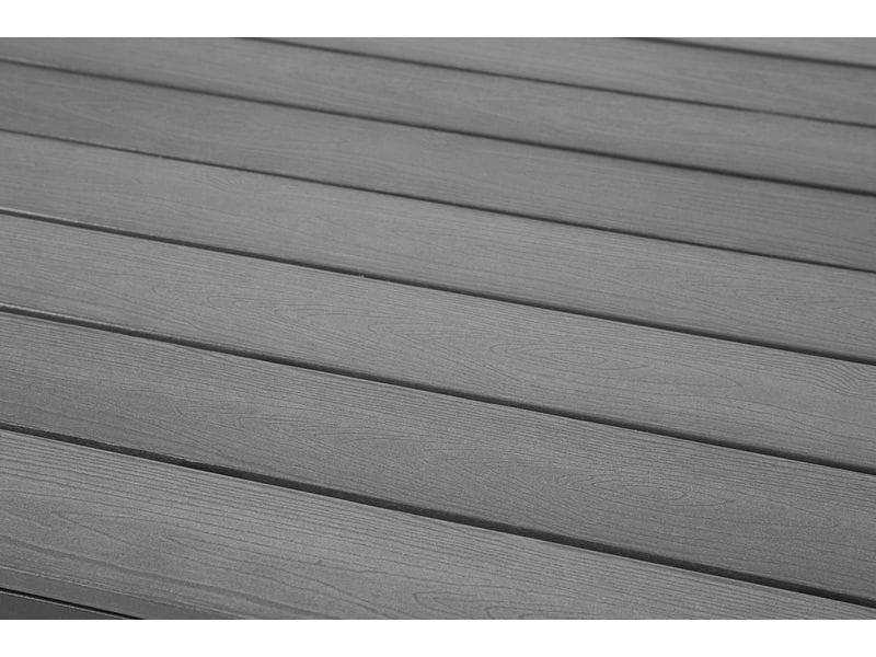 COCON Tisch Alice, 150 x 90 cm, Grau/Schwarz Gartentisch für Terrasse, Balkon oder Loggia