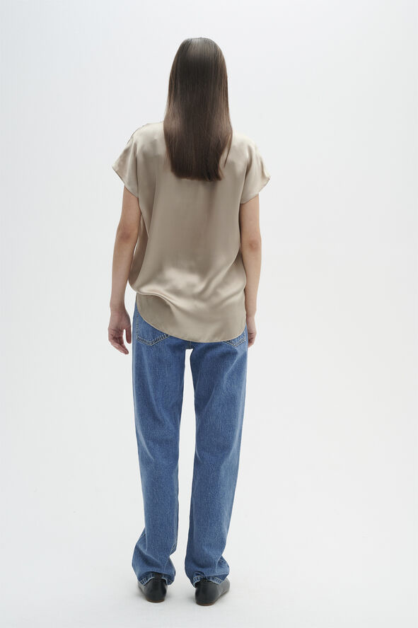 InWear LiraIW Leonore Top Premium - 100% Silk Cobblestone