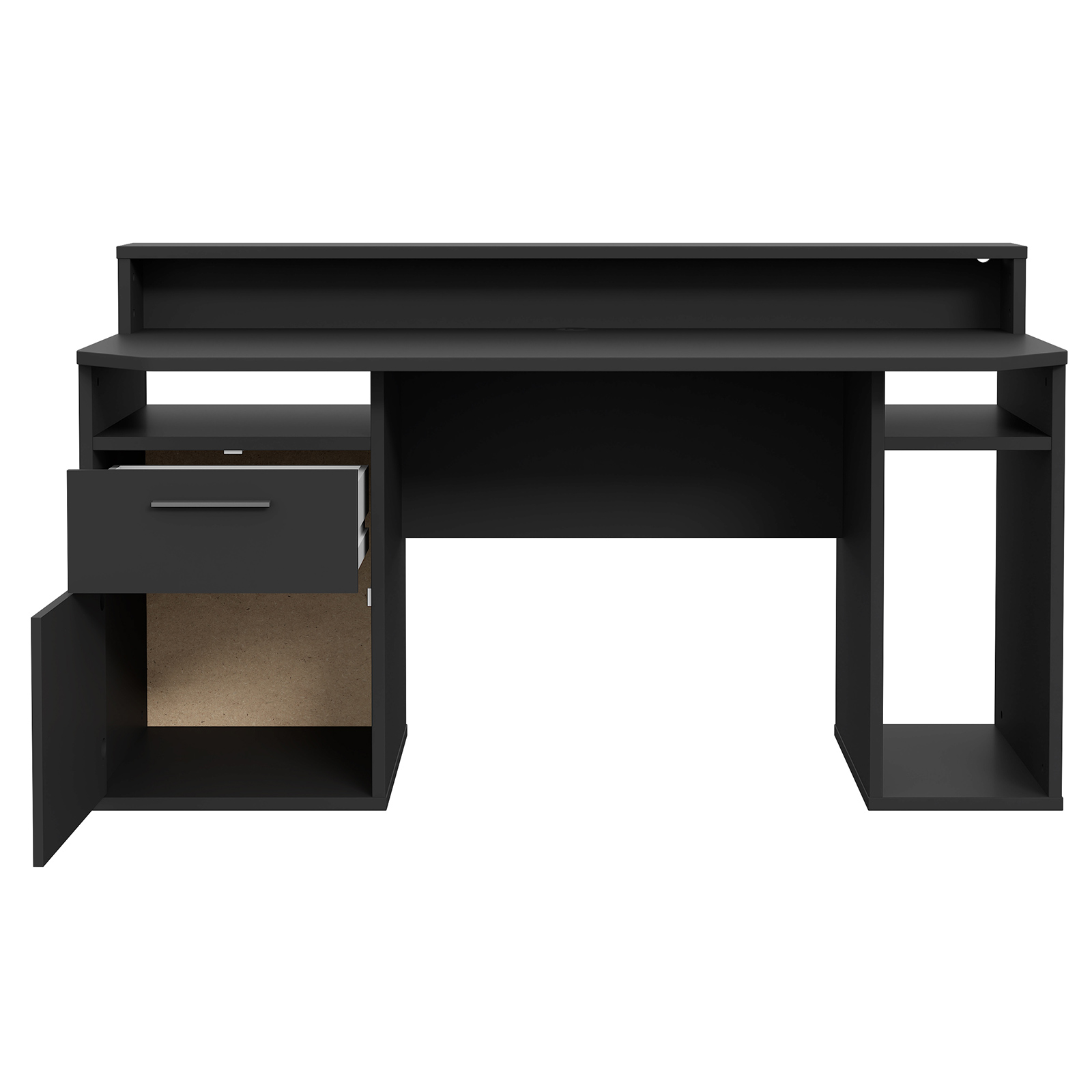 Gaming-Schreibtisch - schwarz-matt - 160 cm breit