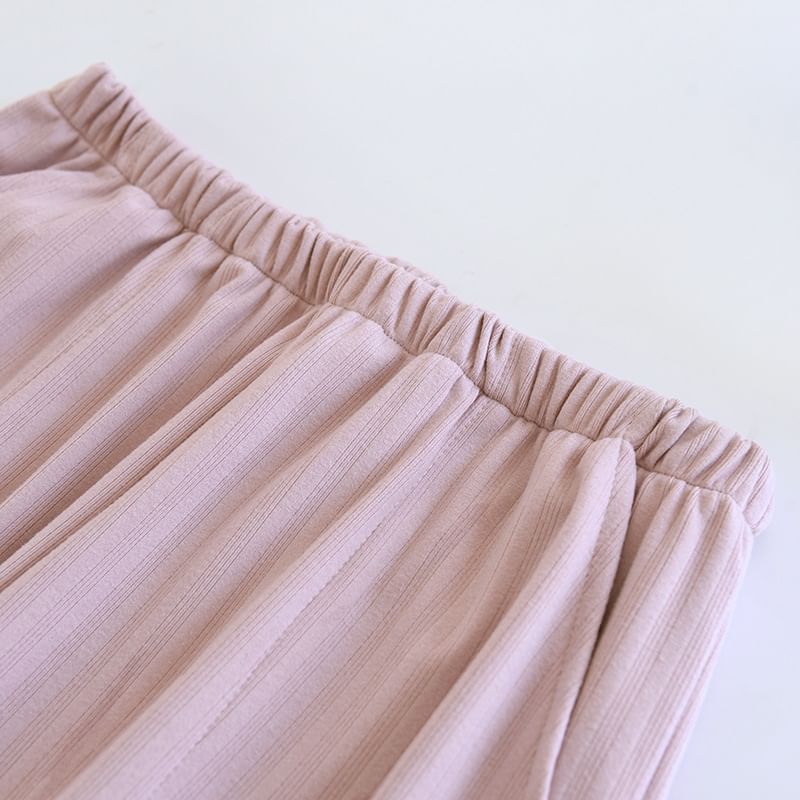 Somnus - Koppel bijpassende pyjamabroek met elastische taille en rechte pijpen (verschillende ontwerpen)