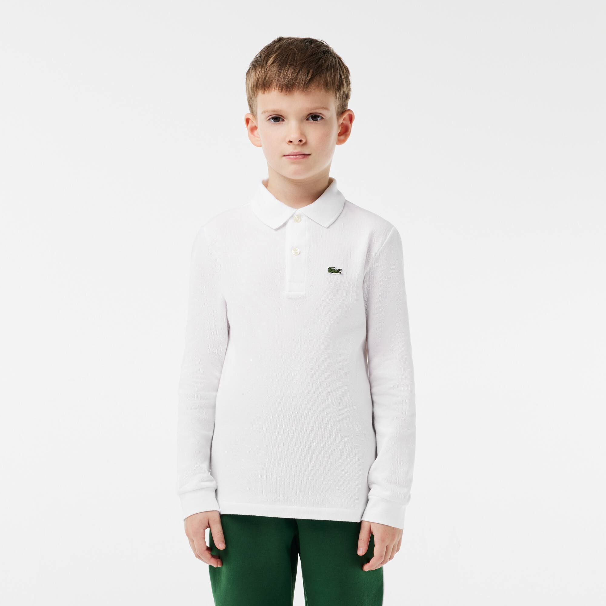 Regular Fit LACOSTE Jungen-Poloshirt aus Petit Piqué Poloshirts - Weiss - Lacoste - Kinder