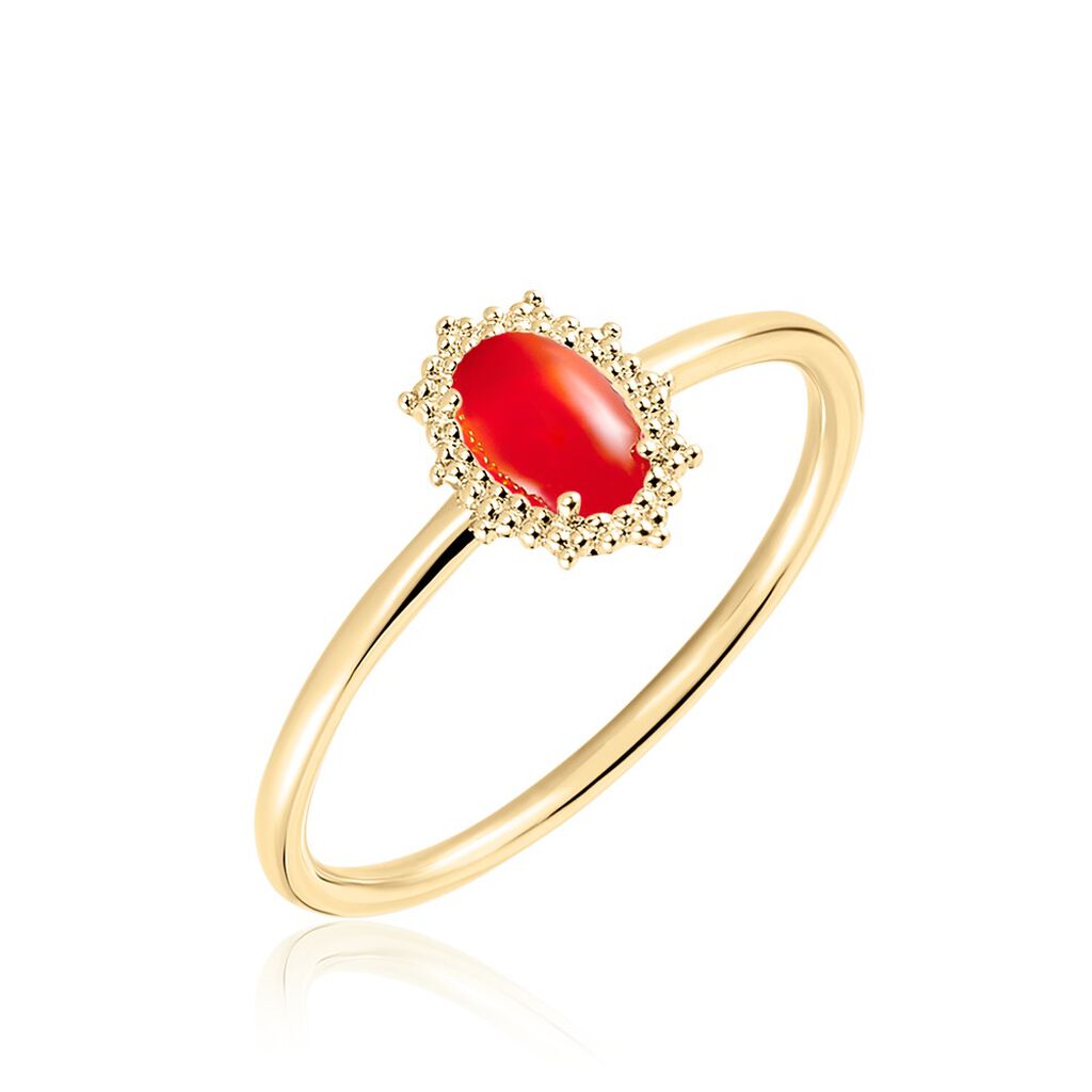 Bague Vintage Love Plaqué Or Jaune Agate