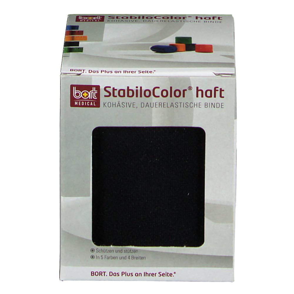 BORT StabiloColor® haft Binde 8 cm schwarz