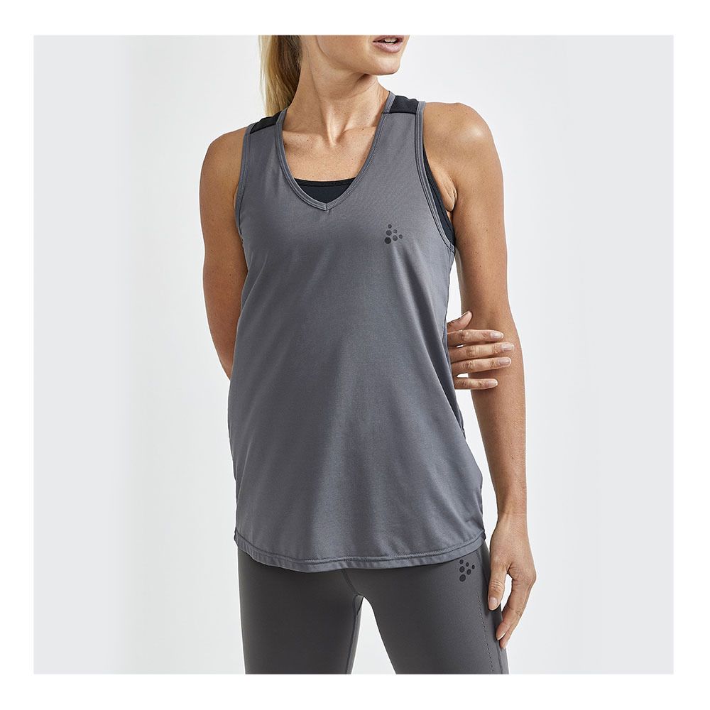Craft ADV CHARGE PERFORATED - Débardeur Femme granite/black