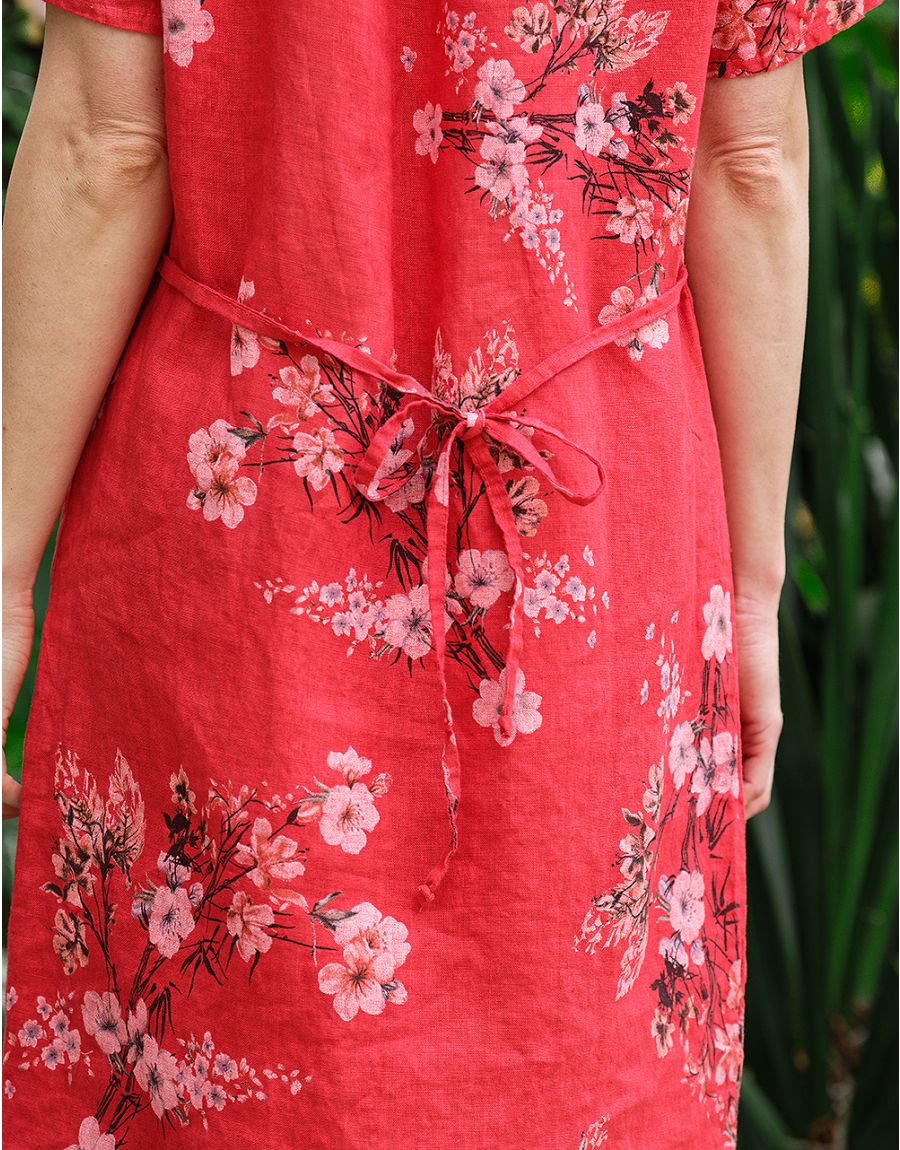 Robe 100% lin rose