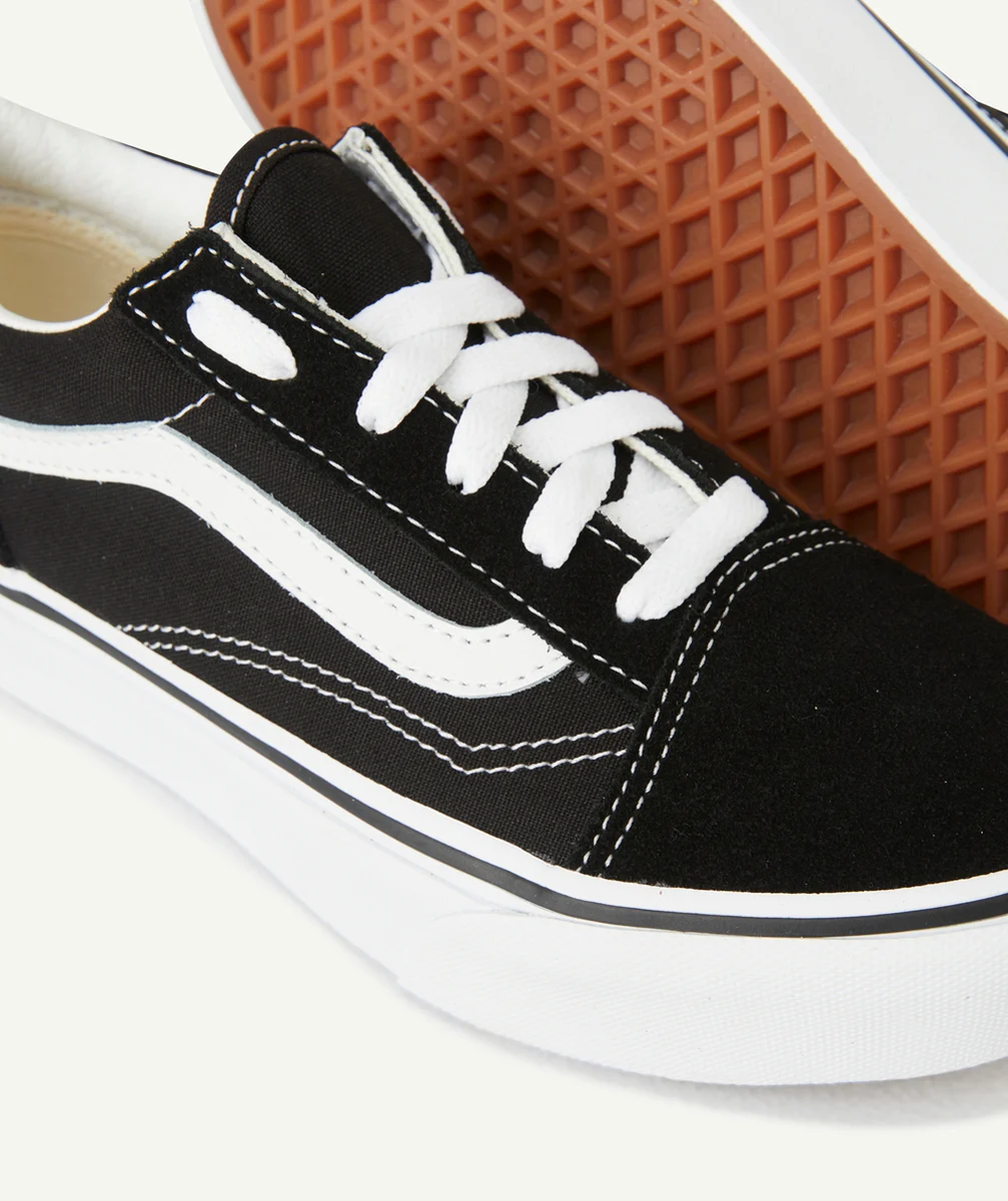 VANSBASKETS ENFANT OLD SKOOL NOIRE ET BLANCHE AVEC PLATEFORME