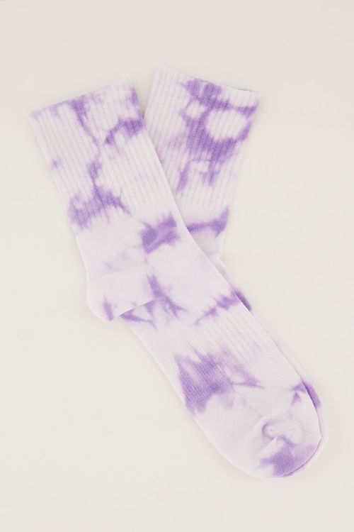 Tie dye sokken paars
