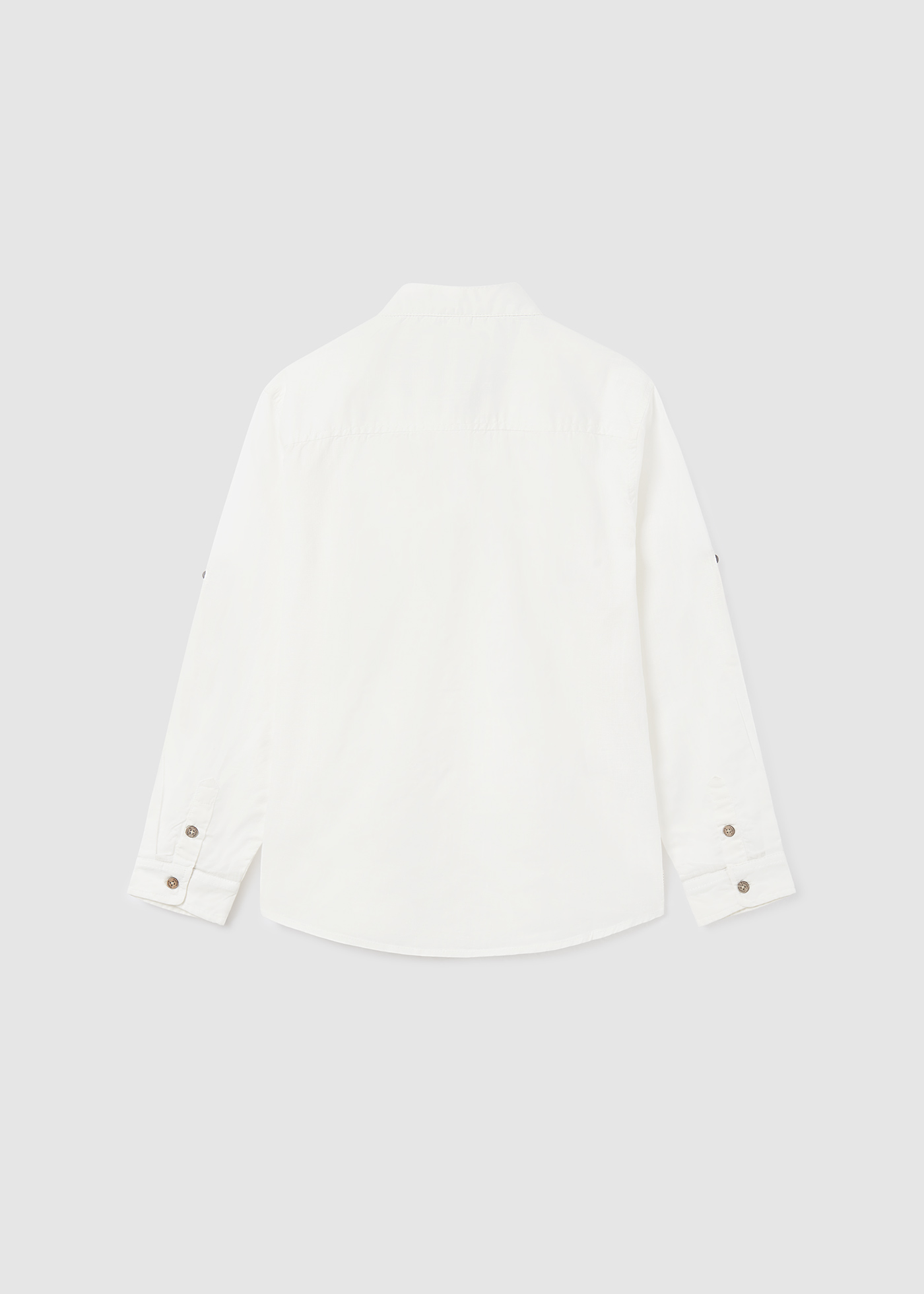 camisa pequena com gola mandarim