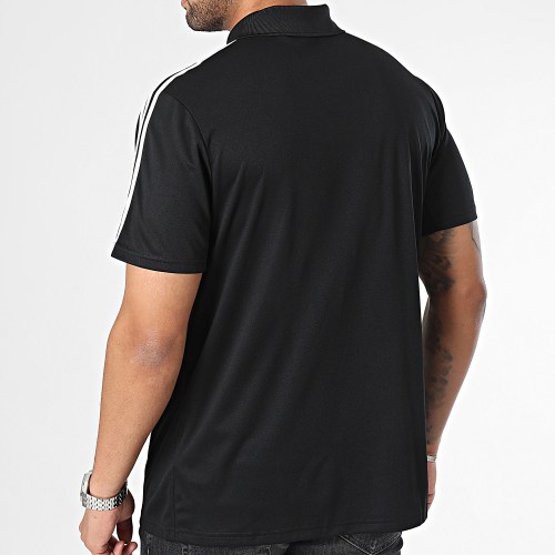 Polo Manches Courtes A Bandes IB8107 Noir