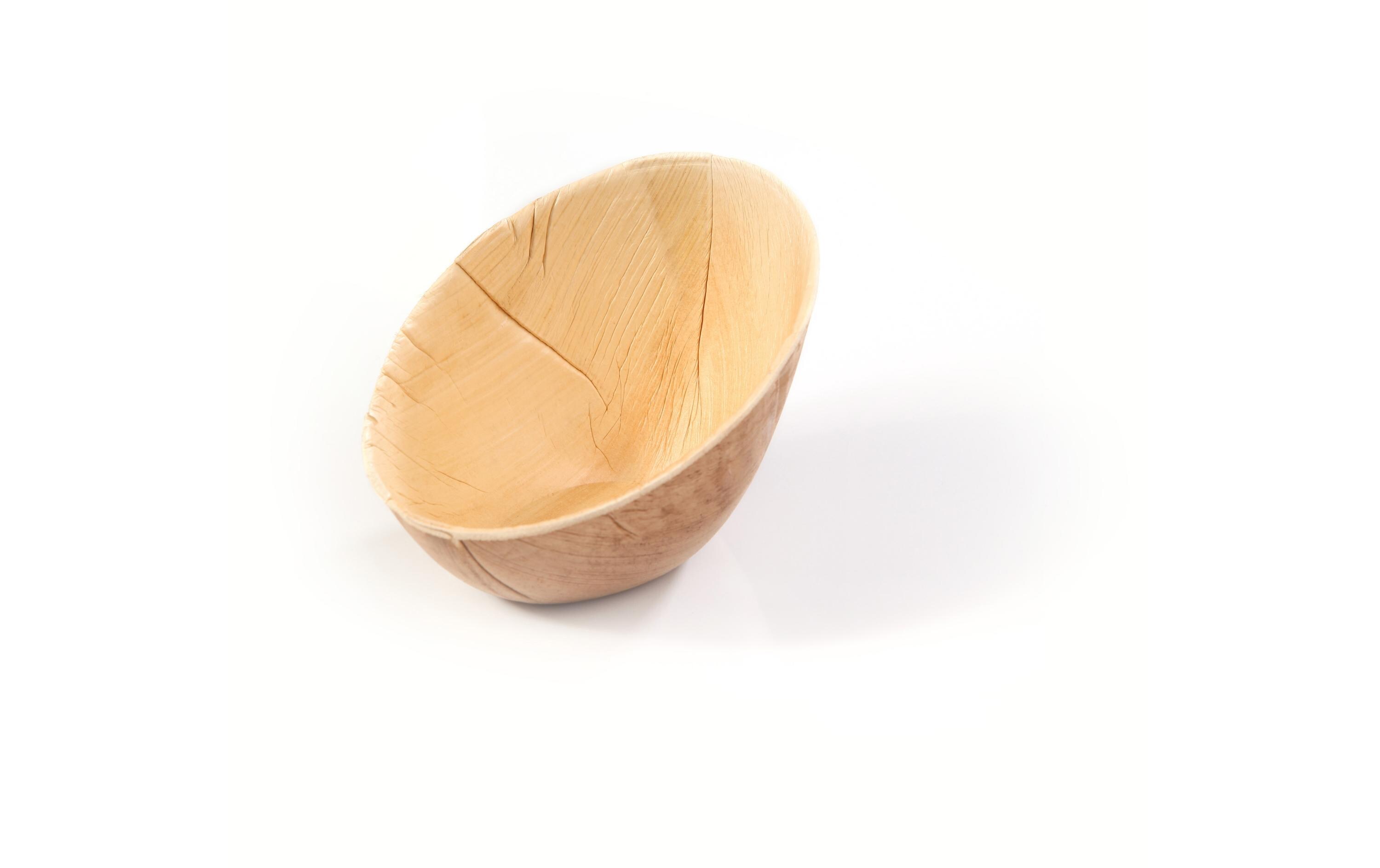 Einweg-Schüssel Palm 12.0 x 8.6 cm, 20 StückOvale Einwegschale