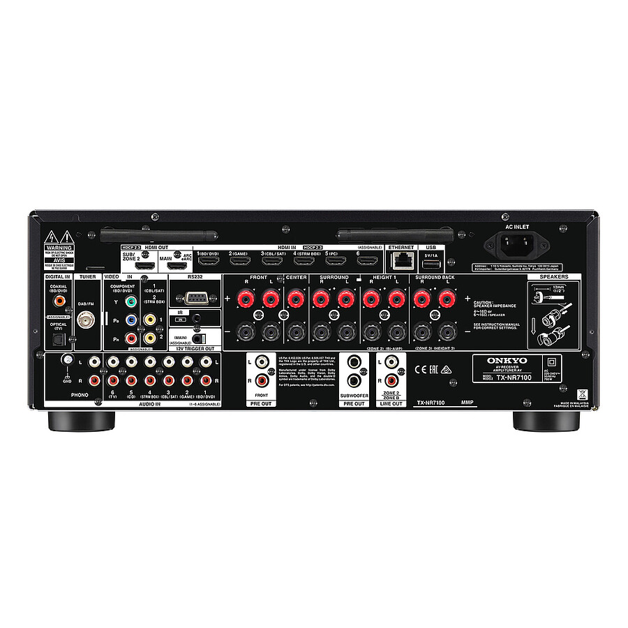 Onkyo TX-NR7100B Noir + JBL Pack Stage V2 280F Espresso 5.0