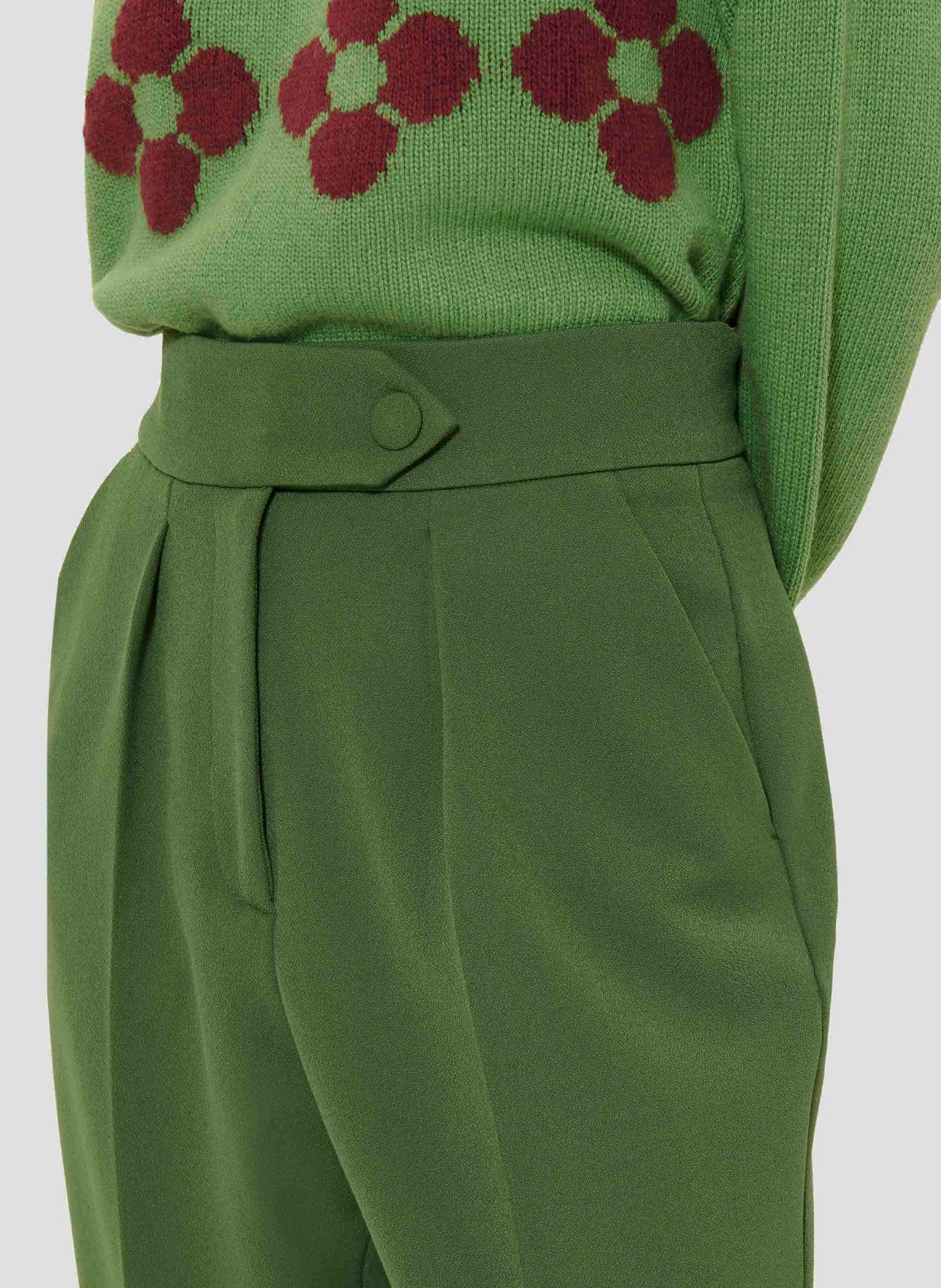 PAASO - Pantalon droit 7/8ème| Vert