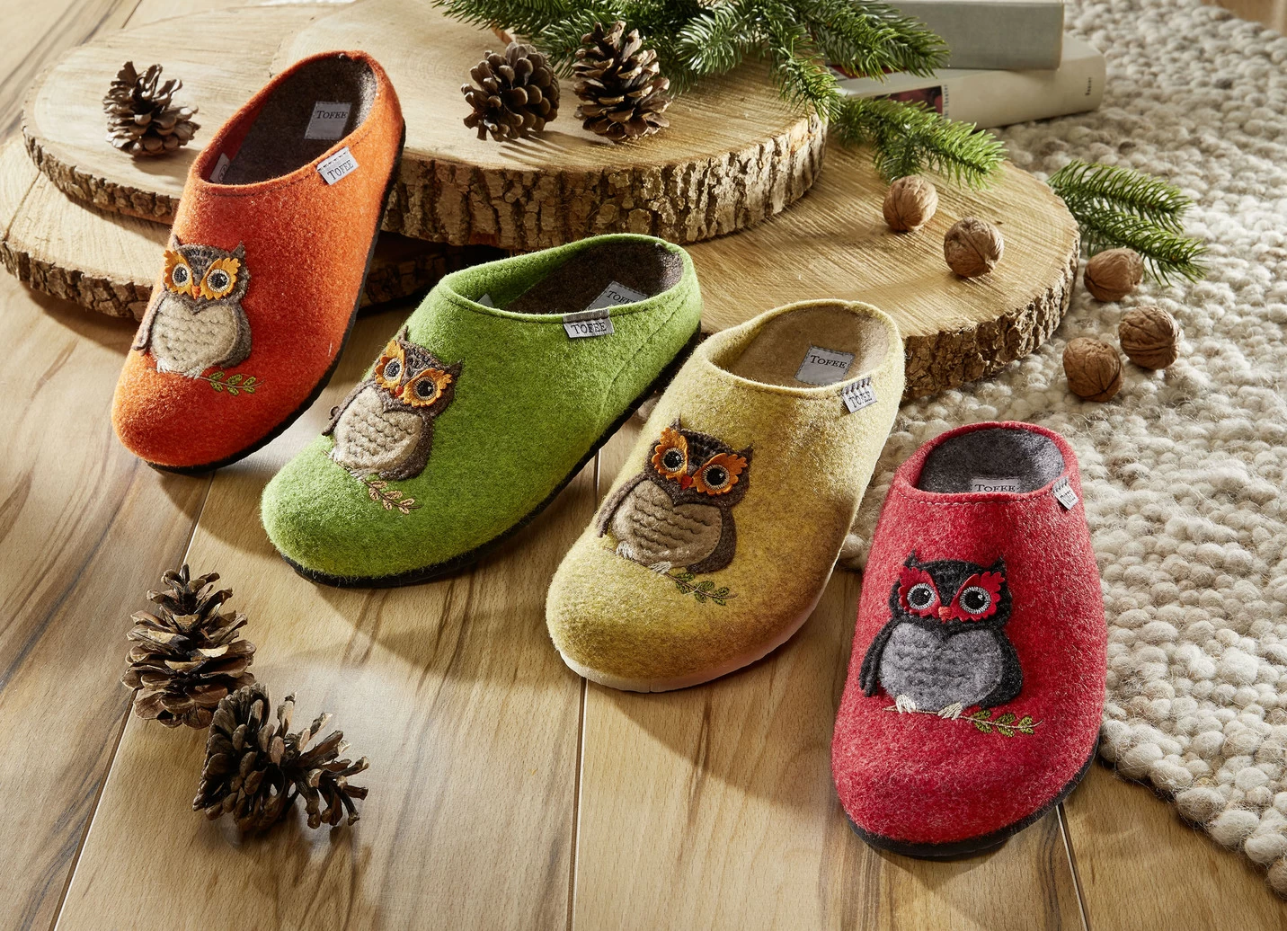 Kuschelwarmer Hausschuh aus Wollfilz