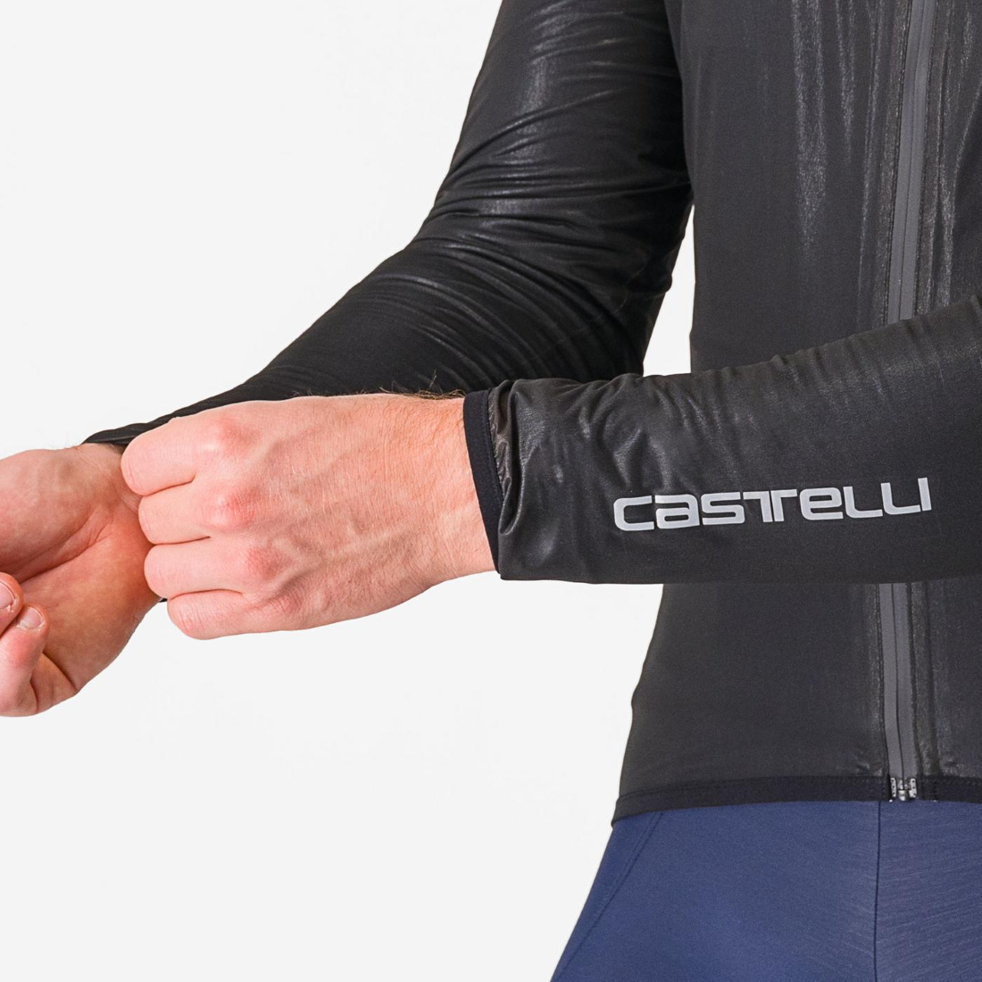 Castelli Squall Shell vandtæt cykeljakke sort/grå herre