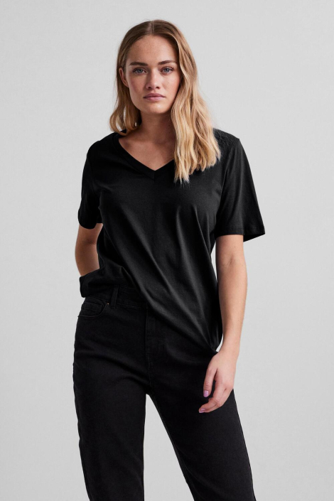 Pieces zwarte dames t-shirt