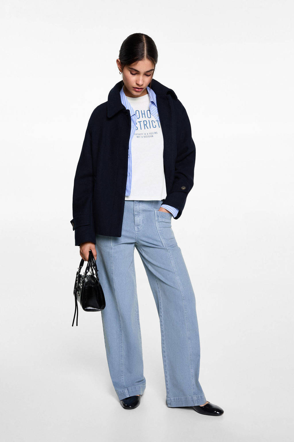 MANGO TEEN T-shirt met tekst naturel wit