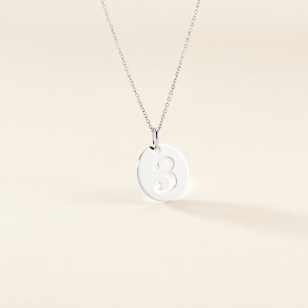 Pendentif Efiso Argent Blanc