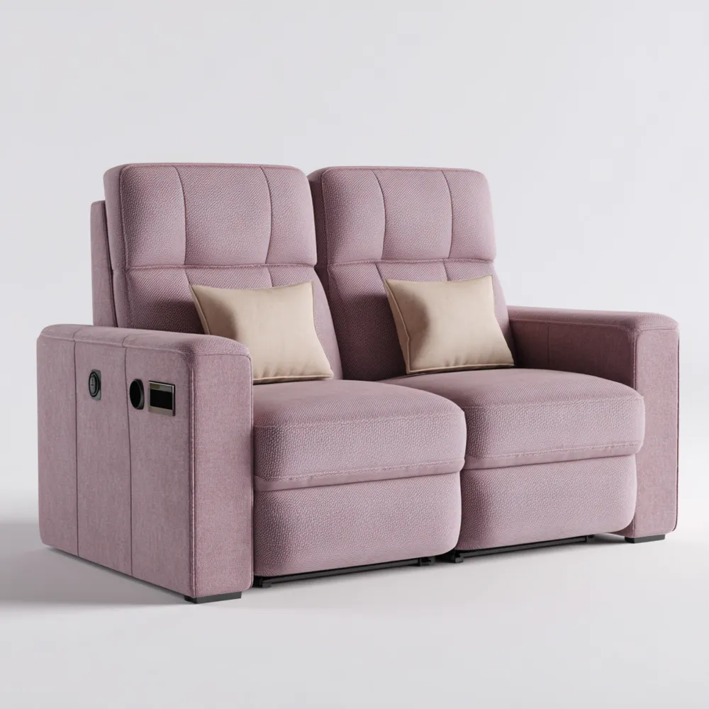 2-Sitzer-Sofa Stoffpolsterung 150x90x100 cm - Rosa - Modernes Design