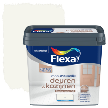 Flexa Mooi Makkelijk deuren & kozijnen lak zijdeglans wit 750 ml