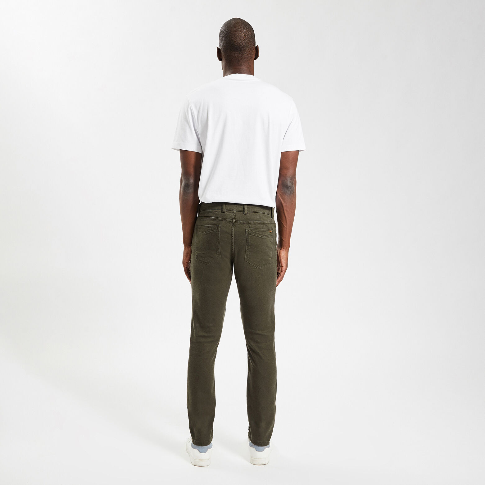 Pantalon slim cinq poches Vert kaki