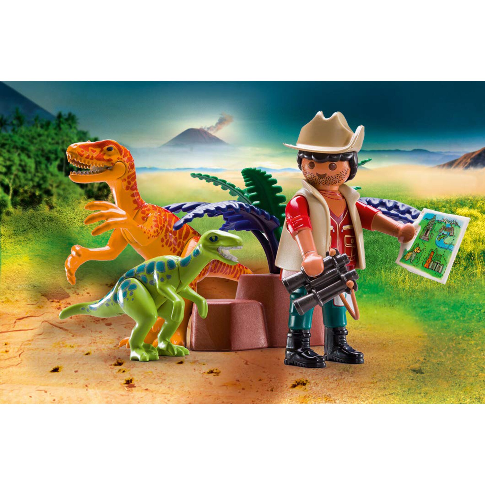 PLAYMOBIL Konstruktionsspielzeug Dino Rise Dino-Forscher zum Mitnehmen