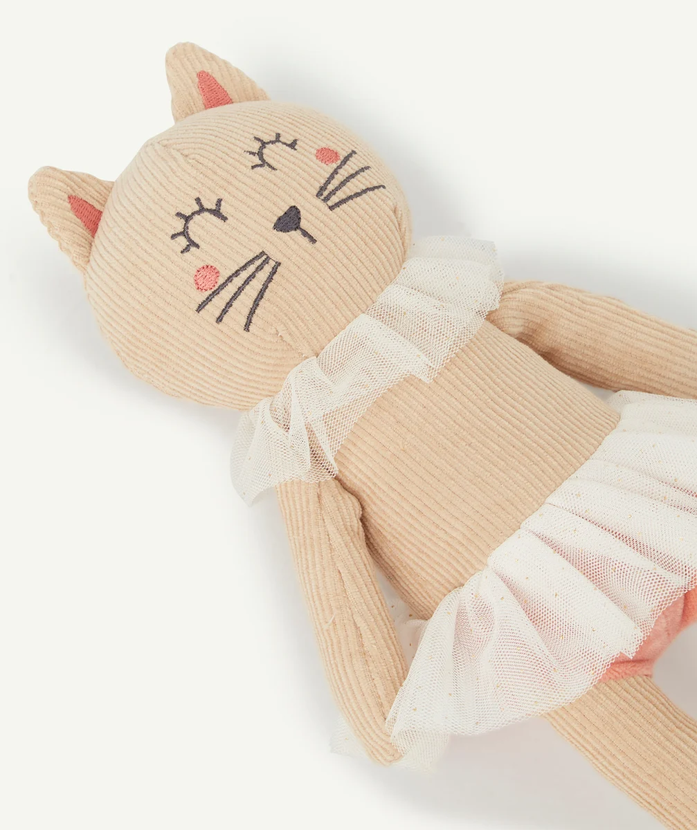 DOUDOU CHAT DANSEUR EN REMBOURRAGE RECYCLÉ AVEC TULLE