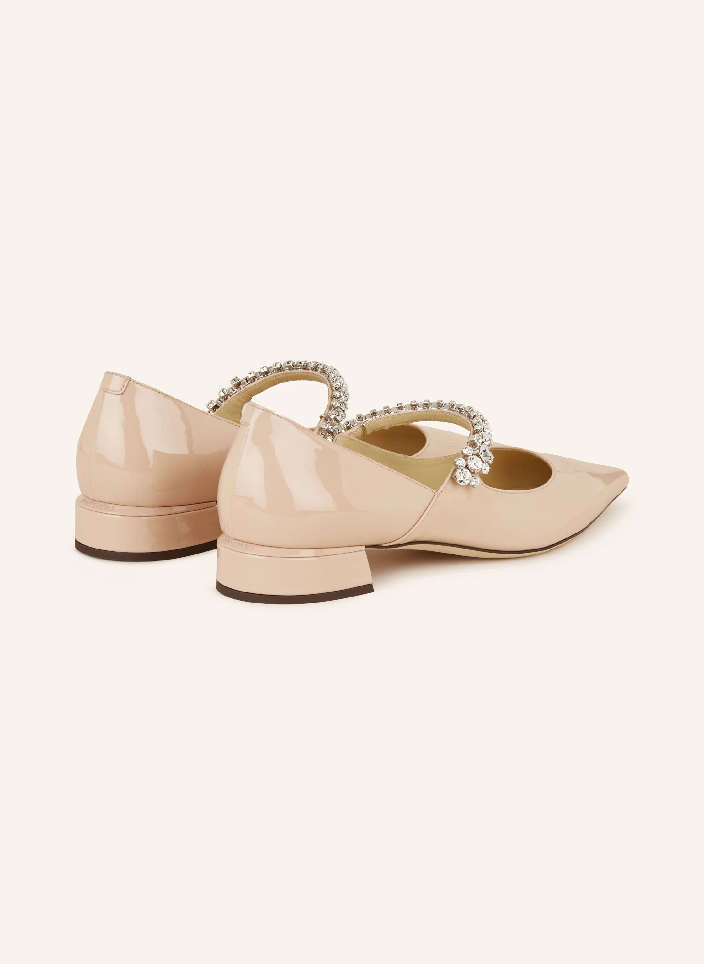 JIMMY CHOO Mary-Jane-Ballerinas mit Schmucksteinen